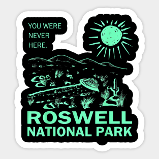 Roswell National Park UFO New Mexico Sticker